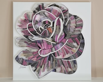 Purple Flower - Quilling Wall decor - Unique gift - Paper Quilling - personalized gift - Valentine's day Gift - birthday's gift - Paper Art