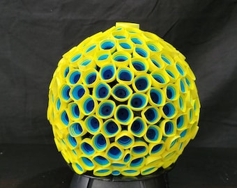 Modern Abstract Spherical Geometrical Sphere Orb Sculpture 3D-sculpture Quilling-Quilling Home decor-Unique gift-Paper Quilling-personalized