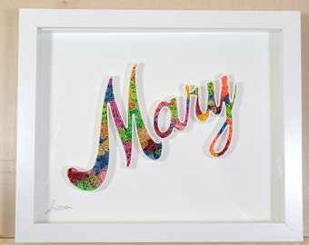 Custom Name Quilling Wall Art - Handmade Paper Art - Personalized Gift for Her - Office & Home Decor - Unique Birthday Present