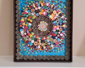 Colorful Abstract - Quilling Wall decor -Unique gift - Paper Quilling - personalized gift - Valentine's day Gift -birthday's gift -Paper Art