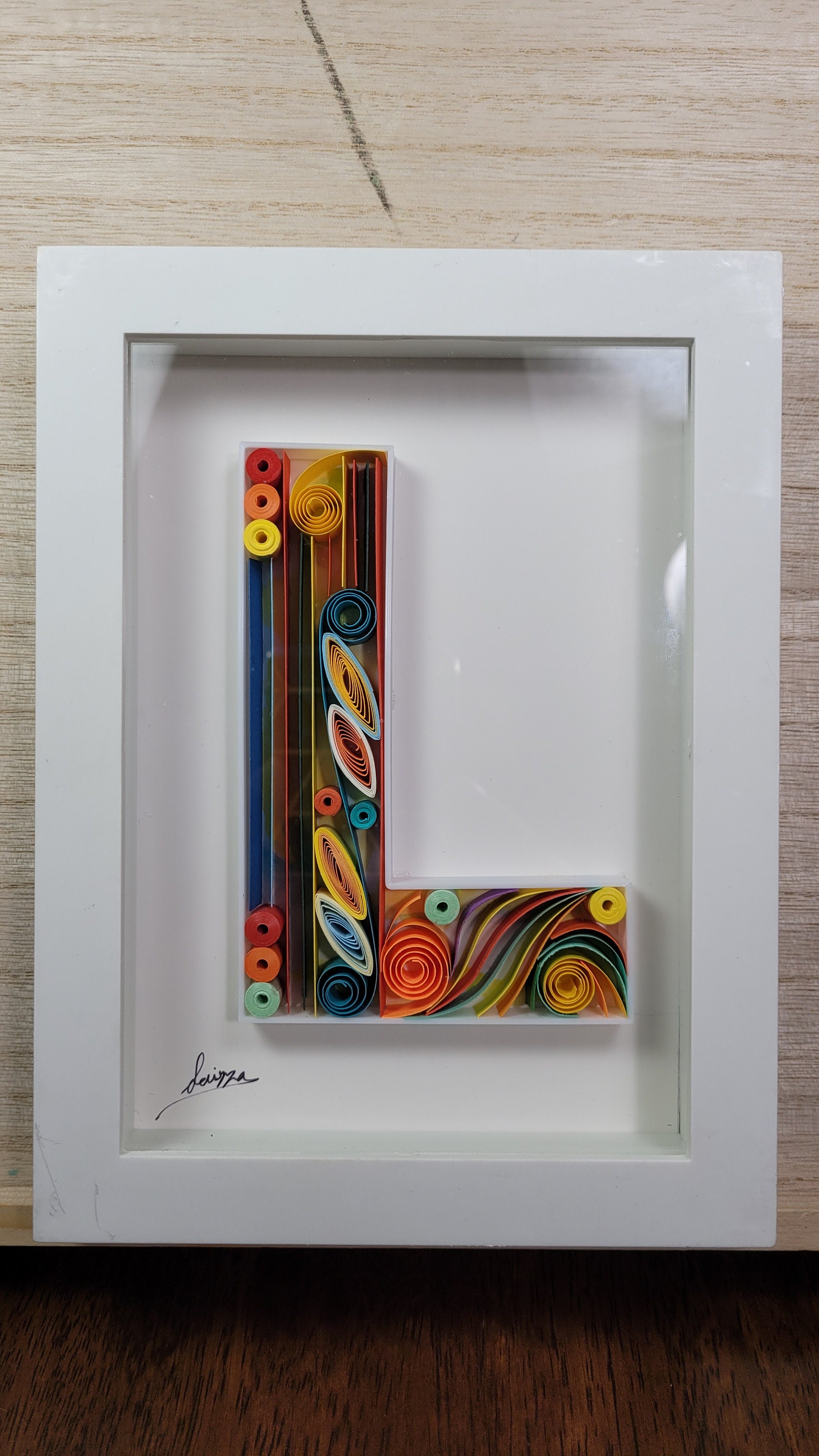 Letter L /quilling Wall Paper Art/custom/paper Art, L , Monogram