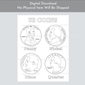 US Coins Digital Download Clipart for Commercial or Personal Use - svg, png, jpg, dxf, pdf