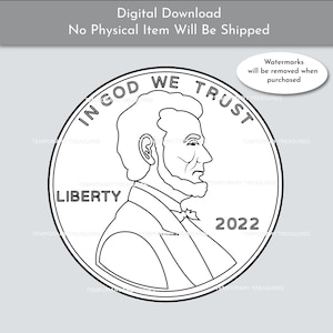 Penny Digital Download Clipart für kommerzielle oder persönliche Nutzung - svg, png, jpg, dxf, pdf