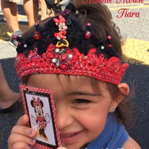 Disney inspired Minnie Mouse, Minnie Mouse Tiara, Minnie Mouse costume, Minnie Mouse crown, Minnie bow, Minnie ears, Minnie Mouse birthday