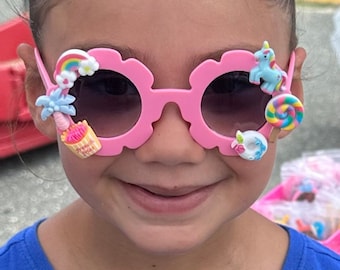 Unicorn Sunglasses, Kids Sunglasses, Flower Sunglasses, Personalized Sunglasses, Custom Sunglasses, Girls Sunglasses, Sunnies for kids