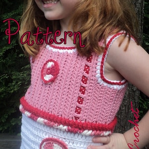 Girl&#39;s top Crochet Pattern, crochet pattern girl, crochet pattern top, Little Girl&#39;s Crochet Tank Top, crochet pattern child