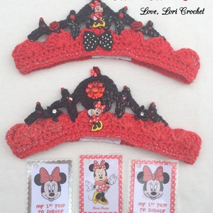 Disney inspired Minnie Mouse, Minnie Mouse Tiara, Minnie Mouse costume, Minnie Mouse crown, Minnie bow, Minnie ears, Minnie Mouse birthday image 6