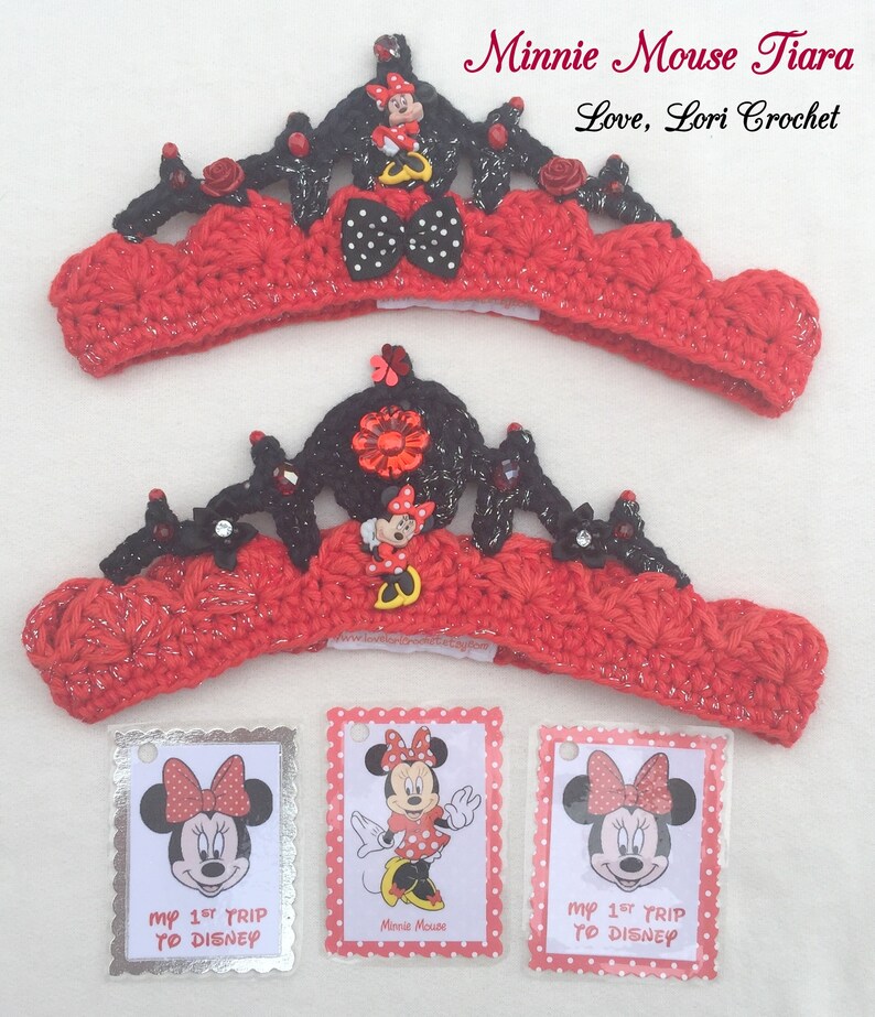 Disney inspired Minnie Mouse, Minnie Mouse Tiara, Minnie Mouse costume, Minnie Mouse crown, Minnie bow, Minnie ears, Minnie Mouse birthday image 6