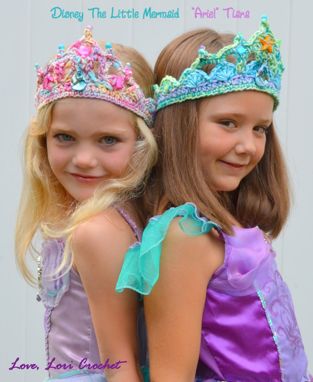 Ariel inspired tiara Ariel Inspired Tiara – Pastel Mermaid Crown With Faux Opals  main image 4