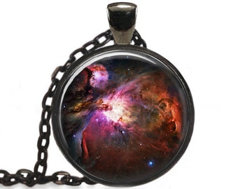 Orion Nebula Jewelry, Orion Constellation Necklace, Outer Space Star Pendant [B12]