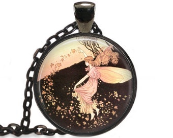 Fairy Pendant, Fairytale Princess Jewelry, Imagination Necklace [A67]