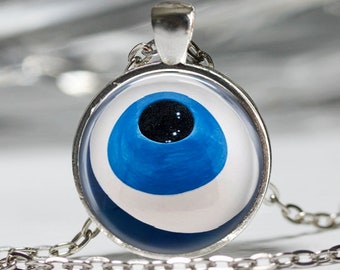 Evil Eye Jewelry, Superstition Good Luck Pendant, Evil Eye Luck Necklace  [A66]