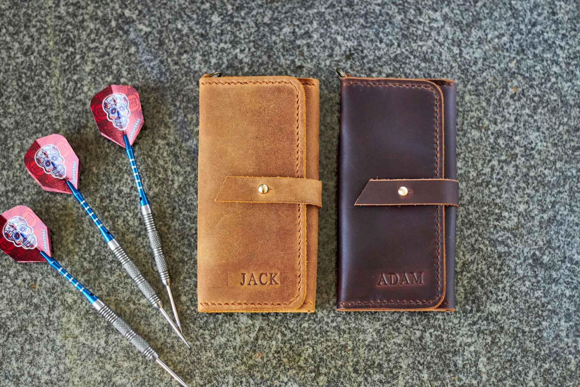 Personalized Leather Darts Case Gift for Dart Player Etsy UK