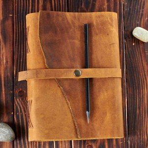 Personalized Leather Journal A5 A6 with wild cover image 7