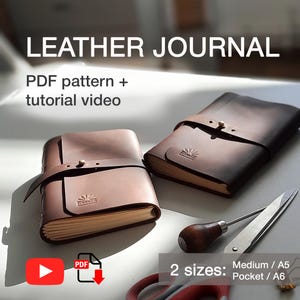 Leather Journal PDF Pattern and Tutorial - Digital Download