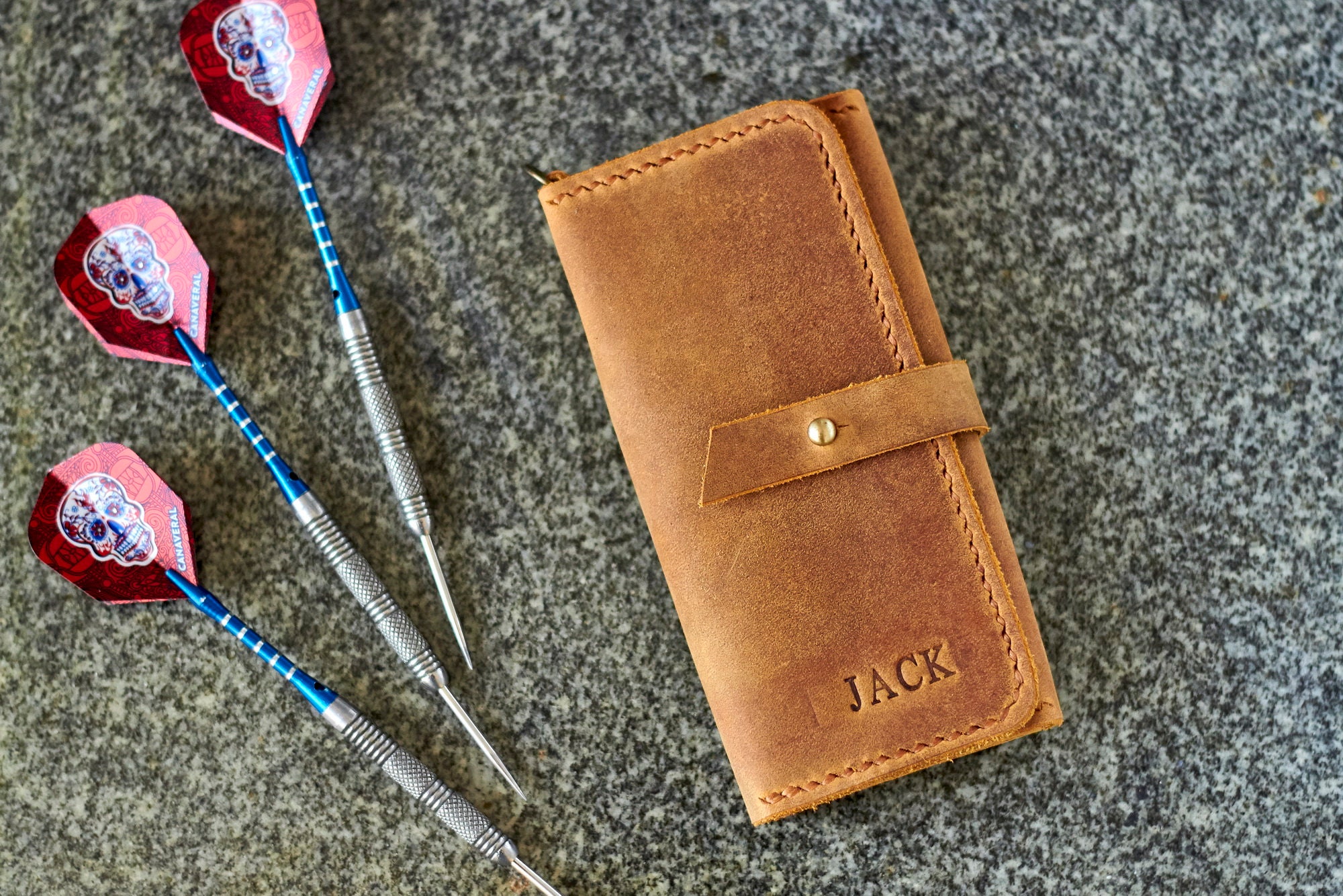 Personalized Leather Darts Case Gift for Dart Player Etsy UK