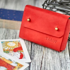 Estuche de cartas de tarot personalizado Estuche de cartas de tarot personalizado Estuche de cuero para baraja de tarot