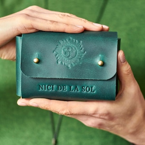 Estuche de tarot personalizado Estuche de cuero para baraja de tarot Porta cartas de tarot