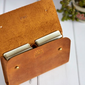 Estuche de cuero para 2 cubiertas