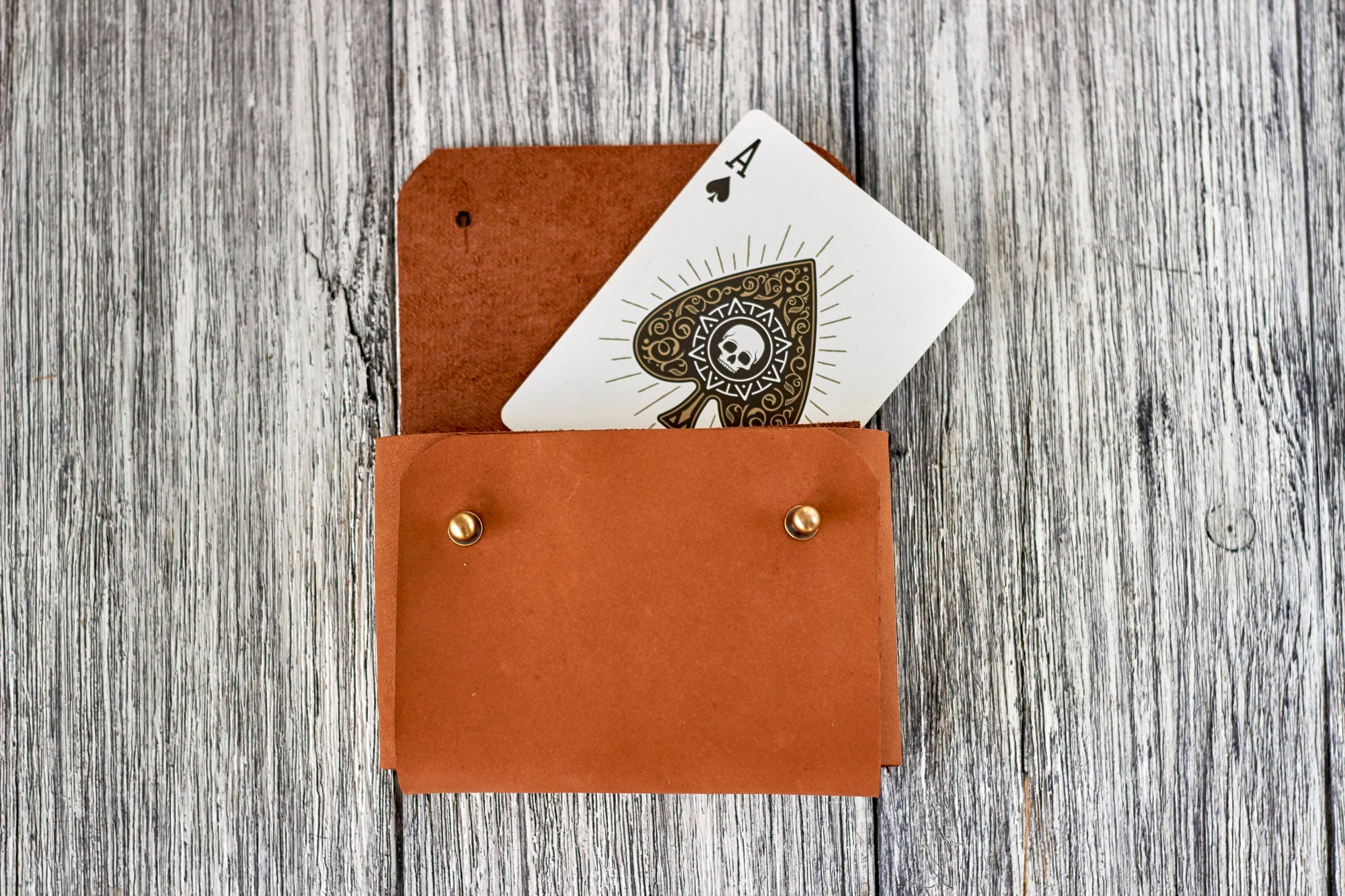 Custom leather playing card holder Personalized leather Etsy