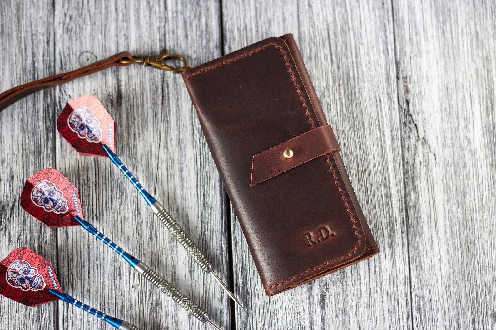 Personalized Leather Darts Case Gift for Dart Player Etsy