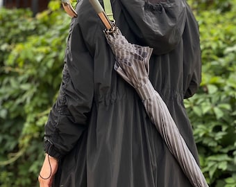 Personalized Leather Umbrella Shoulder Strap: Adjustable Cane Carrier
