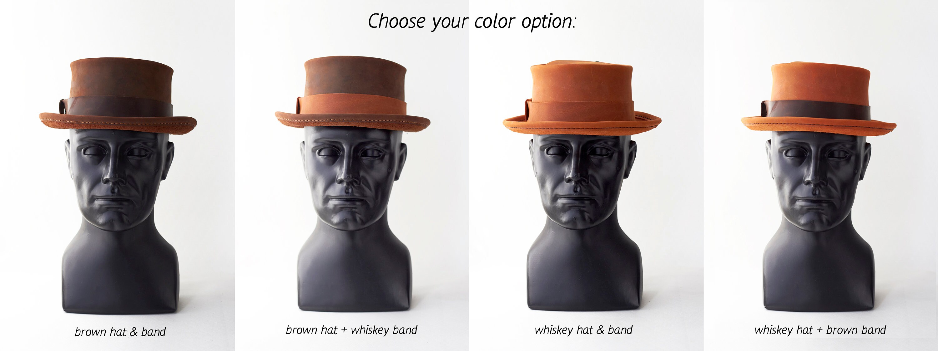 pork pie hat original Burn processing ① Custom Unisex Leather Pork Pie Hat – Hand-stitched Retro Style - Etsy