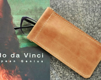 Personalized leather sunglasses case Leather glasses case