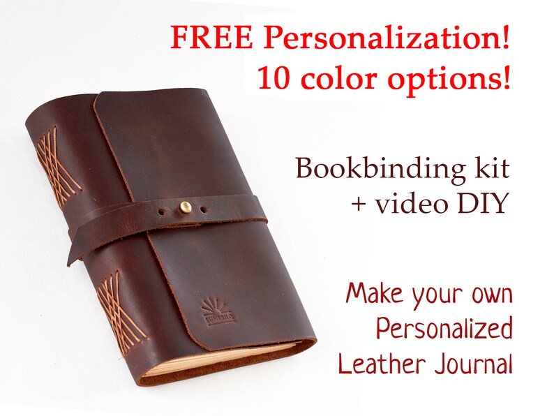 Bookbinding Kit DIY Kit Personalized Leather Journal A6 Craft Etsy