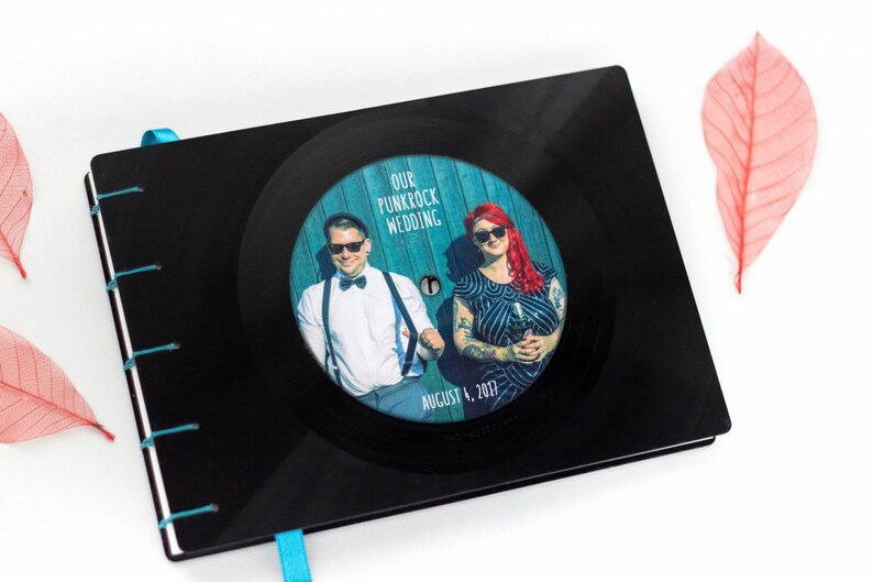Personalized Vinyl Record Guest Book Rock Wedding Guest Book Etsy