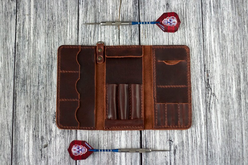 Personalized Leather Darts Set Case Dart Player Gift Etsy UK