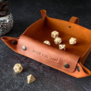 Foldable Leather Dice Tray with Storage – Unique RPG Accessory