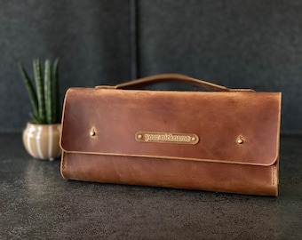Personalized Leather VALVE Steam Deck Case Handmade Travel Console Bag