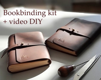 Bookbinding Kit DIY Personalized leather journal A5 Craft kit for adults DIY kit for men