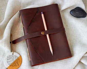 Personalized Leather Journal A5 A6 with "wild" cover
