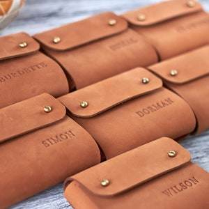 Porta carte da gioco in pelle per lo sposo, idea regalo personalizzata per lo sposo