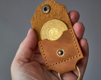 FREE Personalized EDC leather coin slip