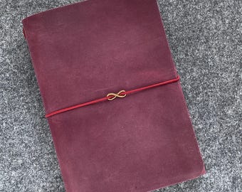 Handmade Leather Trifold Notebook Refillable Journal A5 A6 A4 Personalized Travel Writing Diary Gift