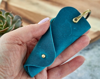 Llavero de cuero personalizado, organizador de llaves minimalista