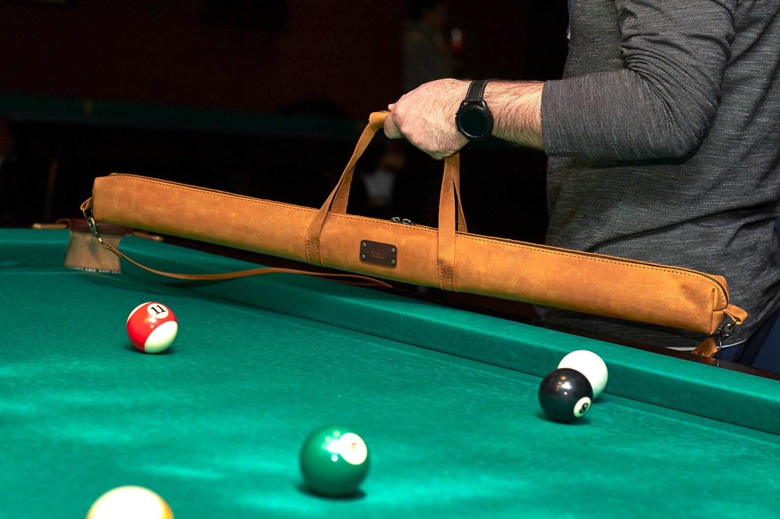 Personalized Pool Cue Case Leather Snooker Cue Case Billiard Etsy