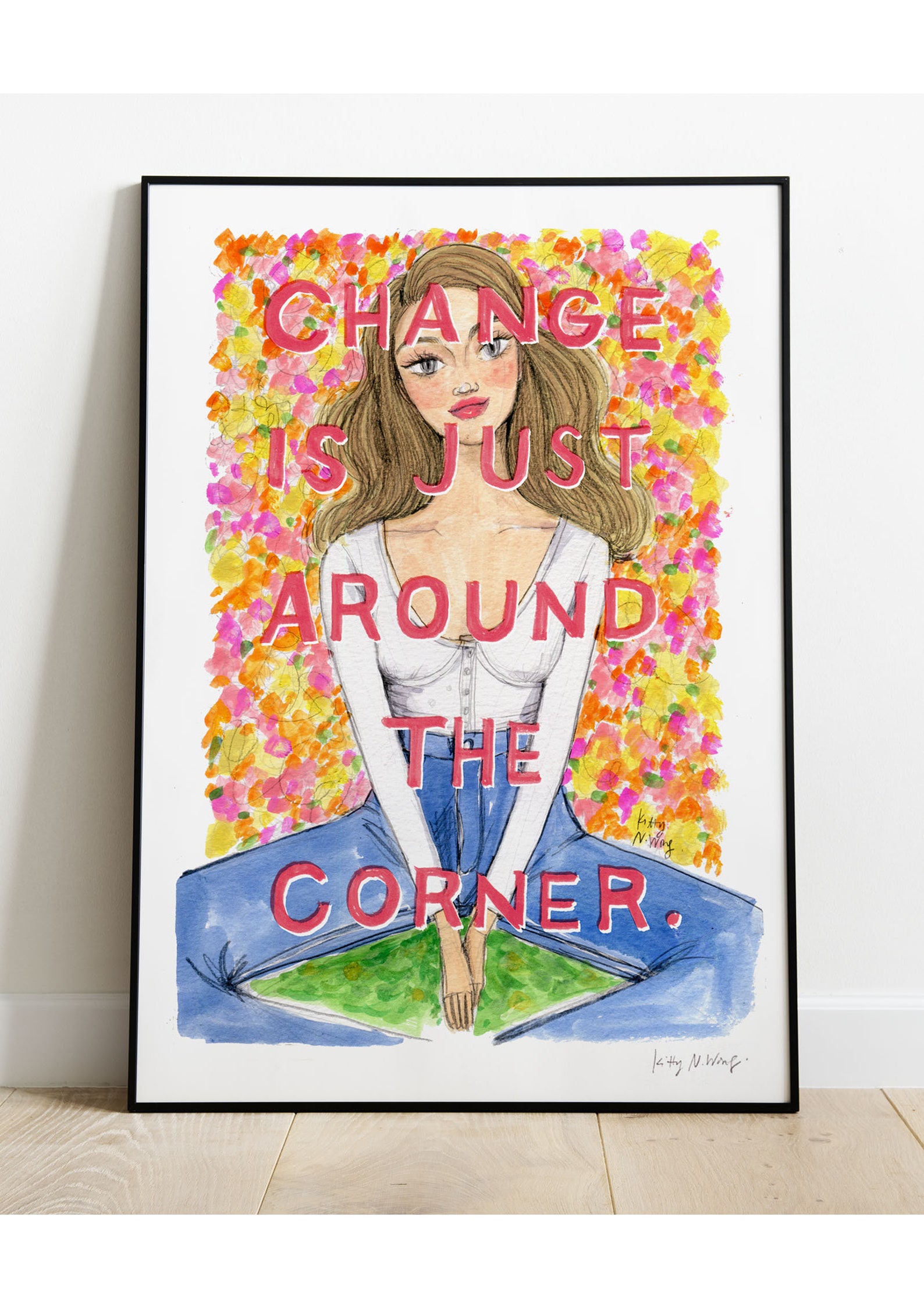 Change is Just Around the Corner Inspirational Quote Etsy