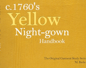 c.1760s Manual de vestido de noche amarillo