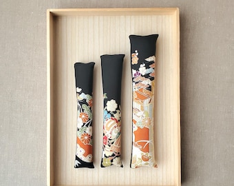Black Kimono Pen Sleeve: Silk Lining, custom order