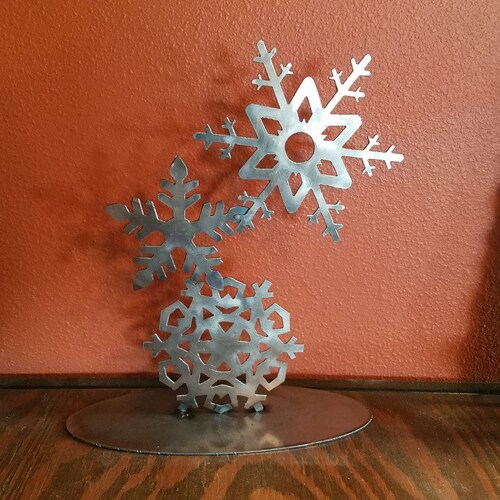 Metal Snowflake Accent Handmade Holiday Decor Etsy