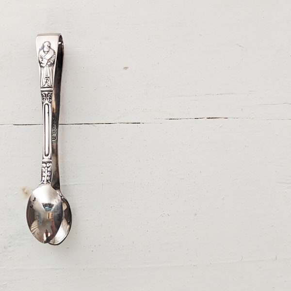 Afternoon Tea Sugar Tongs, Silver Plated Sugar Nips, Hallmarked Apostle Sugar Nips, Small Vintage Serving Tongs, Birthday Gifts for Bakers