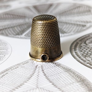 Sewing Thimble Finger Protector Embroidery Needlework Metal Brass Sewing  Thimble 
