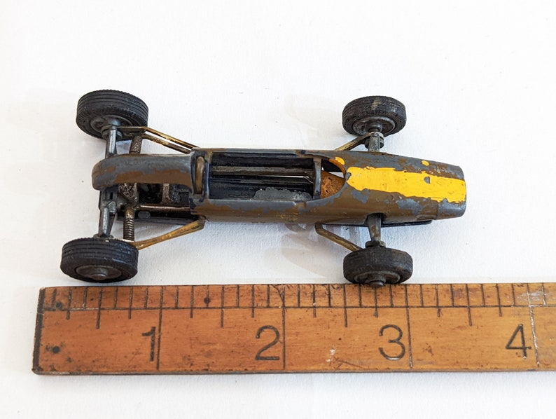 Cooper Maserati Toy, Playworn Old Racecar, Vintage Corgi 159 Cooper Maserati Formula I, 1960s Toys for Boys, Spare or Repair Mini Project image 5