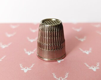 Industrial Metal Thimble, Vintage Steel Thimble, West German Thimble, Sewing Supplies, Antique Sewing Tool, Accessories, Mid Century Thimble