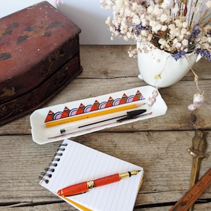Vintage-Schreibtisch-Organizer aus Keramik von Poole Pottery, 1960er/1970er Jahre, Mid-Century-Schreibwaren