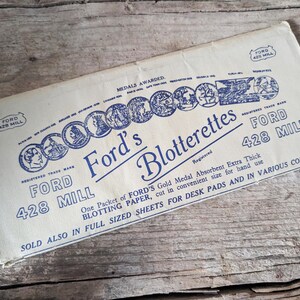 Vintage Ford's Löschpapiere - Preisgekröntes saugfähiges Löschpapier in Blau, Grün & Lila - Retro Schreibwaren Geschenk